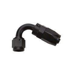 Reusable Hose End Black 120 Deg Elbow -6