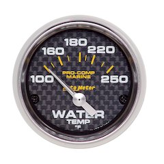 2-1/16 Water Temp Gauge 100-250F C/F Marine