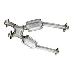 2-1/2 Off-Road Mid Pipe w/Converters - GT/Cobra