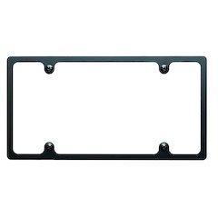 License Plate Frame Slim Line Black