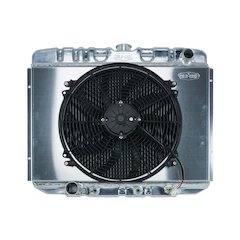 67-70 Mustang BB 24in Ra diator & 16 Fan Kit AT