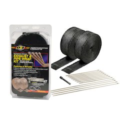 Exhaust & Pipe Wrap Kit Black Titanium
