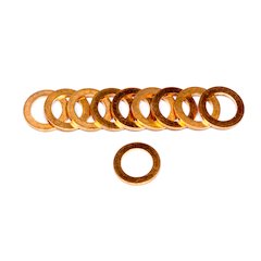 10mm Copper Washer Pk10