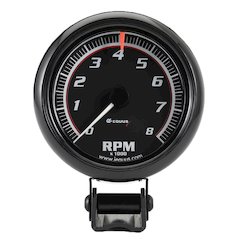 2-1/2 Dia Tachometer 8000 RPM Black Dial