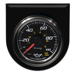2.0 Dia Oil Pressure Gauge Black  0-100psi