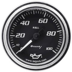 2.0 Dia Oil Pressure Gauge Chrome  0-100psi
