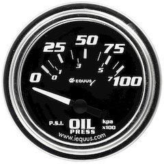 2.0 Dia Oil Pressure Gauge Chrome  0-100psi