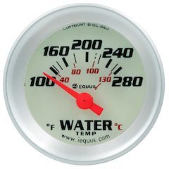 1-1/2 Dia Water Temp Gauge Silver  100-280