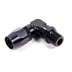 Hose Fitting #10 90 Deg to 1/2in MPT Black