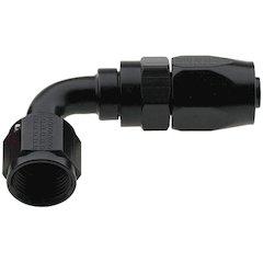 Hose Fitting #6 90 Deg Pro-Flow Black
