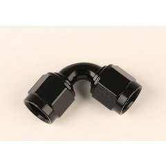4an Female 90-Degree Coupler Fitting Black