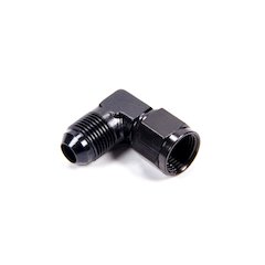 #8 Female Swivel to Male 90 Degree Fitting Black