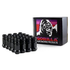 20 Lugnuts 12mm x 1.50 Black Chrome Open End