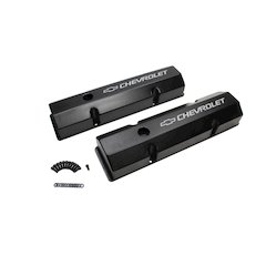 SBC Billet Rail Fab. Alm Valve Covers  w/Oil Cap