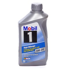 5w20 High Mileage Oil Case 6x1 Qt Bottles