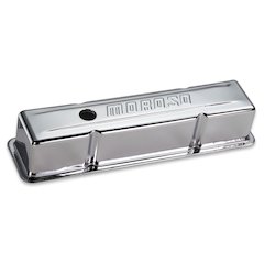 Chrome B/E Valve Covers SBC Tall w/o Baffle