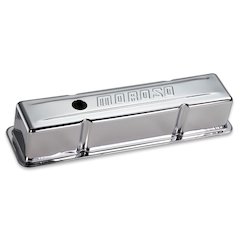 Chrome B/E Valve Covers SBC Tall w/Baffle