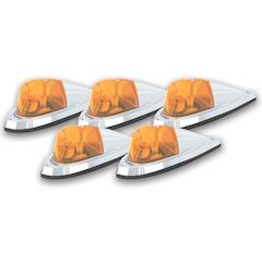 Hi-Five Cab Roof Lights Amber Deluxe Chrome