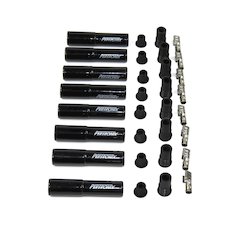 Ceramic Spark Plug Boot Kit Straight 8pk Black