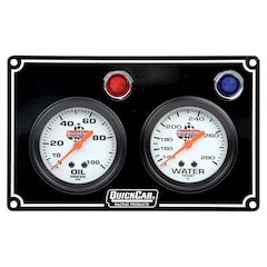 2 Gauge Panel  OP/WT Black