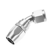 8AN Swivel Hose Ends Clear 45