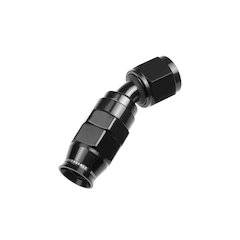 8AN 30 Degree PTFE Reusable Hose End Black