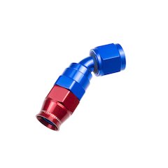 8AN 45 Degree PTFE Reusable Hose End Blue