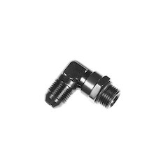 6an Male to 6an ORB Male Swivel 90-Deg Black