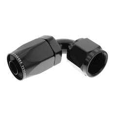 4AN Non-Swivel Hose Ends Black 90