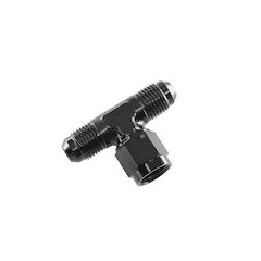 10AN  tee w/Female Swivel on Branch - Black