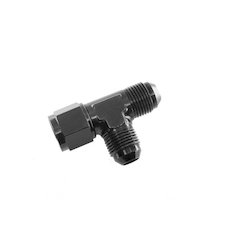 12AN Tee with Female Swivel on Run Black