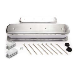 SBC Alum Tall Center Bolt V/C Plain Polished