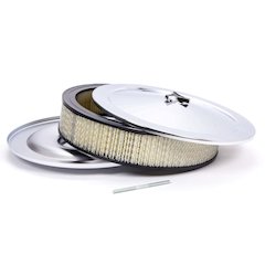 14x3 Muscle Car Plain Flat Base A/C Chrome