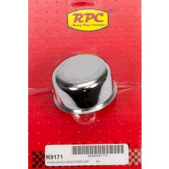 Chrome Push In Breather 2-3/4in Dia 3/4in Neck