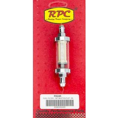 3/8in Chrome/Clear Fuel Filter