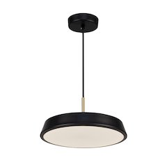 Lexi Collection 1Light 12" Pendant Black