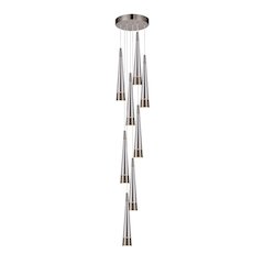 Sunnyvale Collection 9Light Chandelier Pearl Black and Smoke