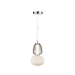 Cyra Collection 1Light Doublt Shade Pendant Chrome
