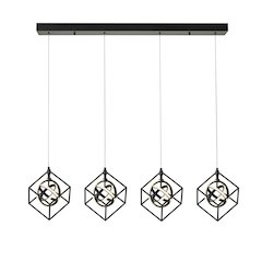 Tulip Collection Integrated LED 4Light Island Light, Matte Black