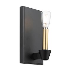 Notting Hill Collection 1Light Sconce Black and Brushed Brass