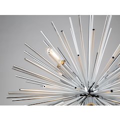 Sunburst  8 Light Chandelier (Chrome)