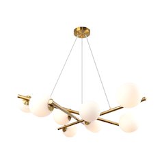 Modena - 9-Light Chandelier - Plated Brushed Brass