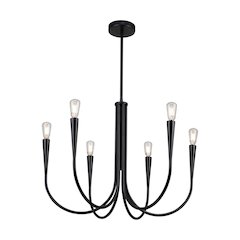 Bronte Collection 6Light Chandelier Black