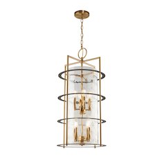 Burford Collection 8Light Chandelier Brass & Black