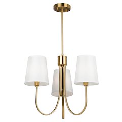 Rhythm 3 Light Chandelier Brushed Gold