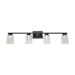 Dalton Collection 4Light Bathroom Vanity Fixture Black