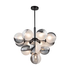 Bolla Collection 13Light Chandelier Black