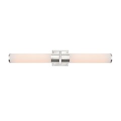 Positano - 2-Light Bathroom Vanity Light - White Glass/Polished Nickel