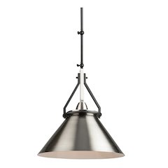 Brydon 1 Light Sconce/Pendant Black and Brushed Nickel