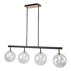 Aurelia Collection 4Light Island Light, Matte Black & Brass